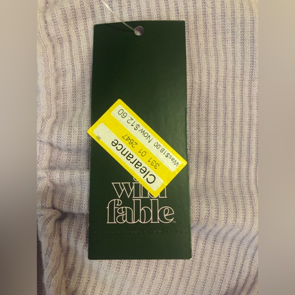 NWT Wild Fable light violet sweater, cut outs down front & tie at bottom hem, M - Picture 12 of 15